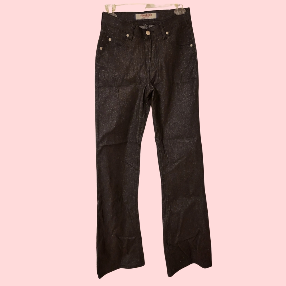 Paris Blues Black Flare Wide Leg Jeans